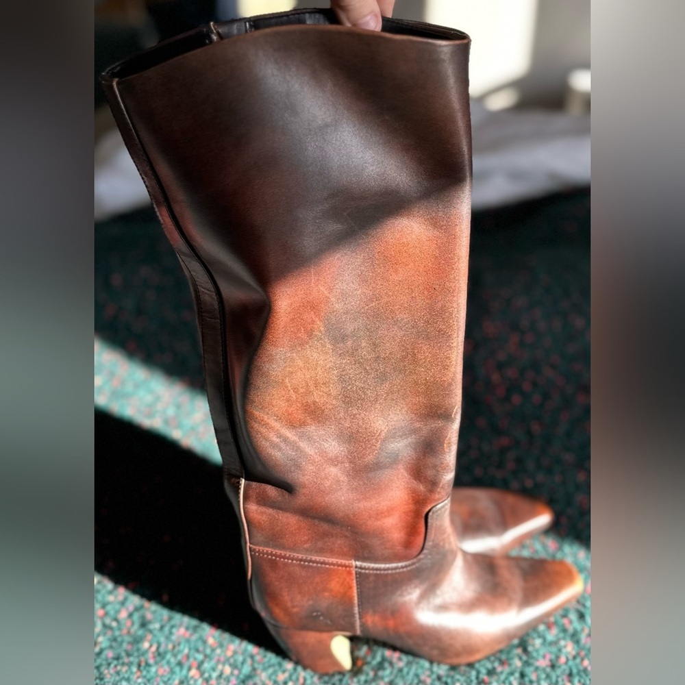 Vince Camuto Cristen Knee-High Leather BootsāWide CalfāSold Out Color Size 8